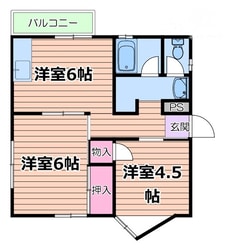 いかはなハイツB棟の物件間取画像